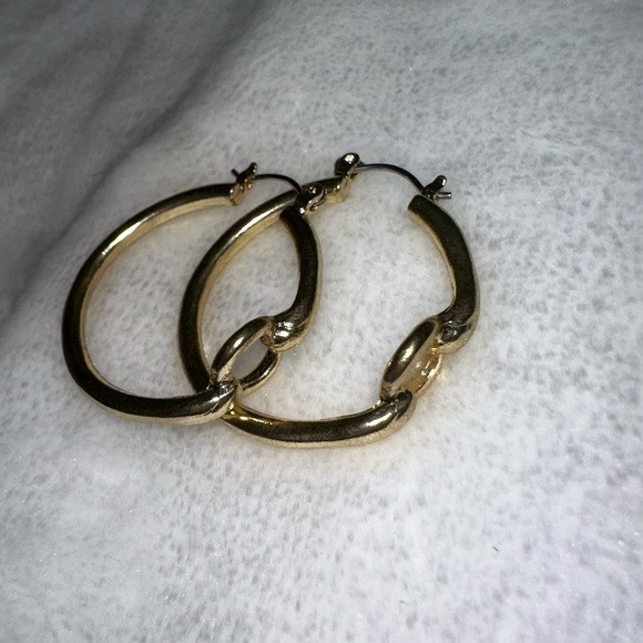 Gold hoops from Charter club 1990’s jewelry lot piece - Picture 1 of 5